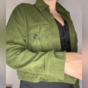 Green Cropped Jacket